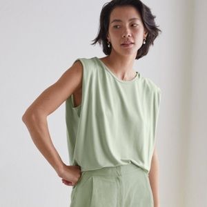 Aritzia Wilfred Flight Tank in Silver Sage Green Size Small